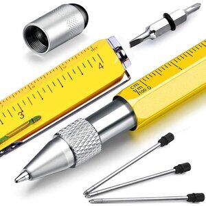Dad Gifts for Fathers Day, 6 in 1 Multitool Pen, Stocking Stuffers for Mens